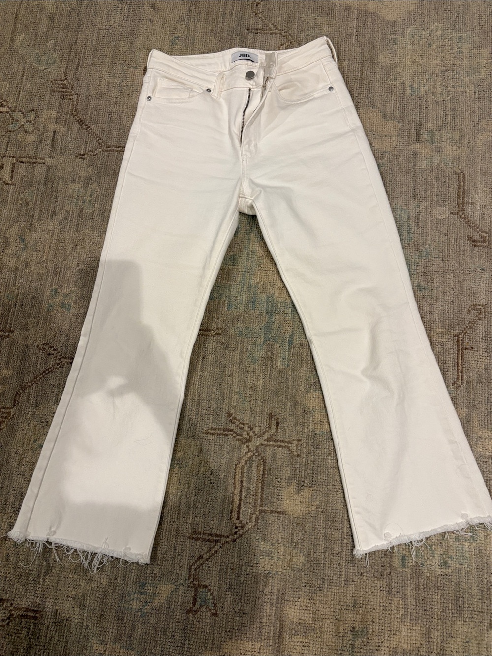 JBD White Women’s High-Rise Straight Jeans